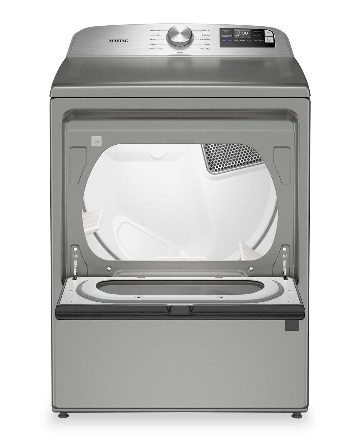 Sécheuse à gaz Maytag à chargement par le haut de 7,4 pi3 avec détection d'humidité - avancée grise - MGD6205RR