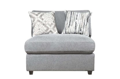 Sofa sectionnel modulaire Evolve de Scott Living 4 pièces en tissu d’apparence lin avec coussins en duvet et plumes - gris