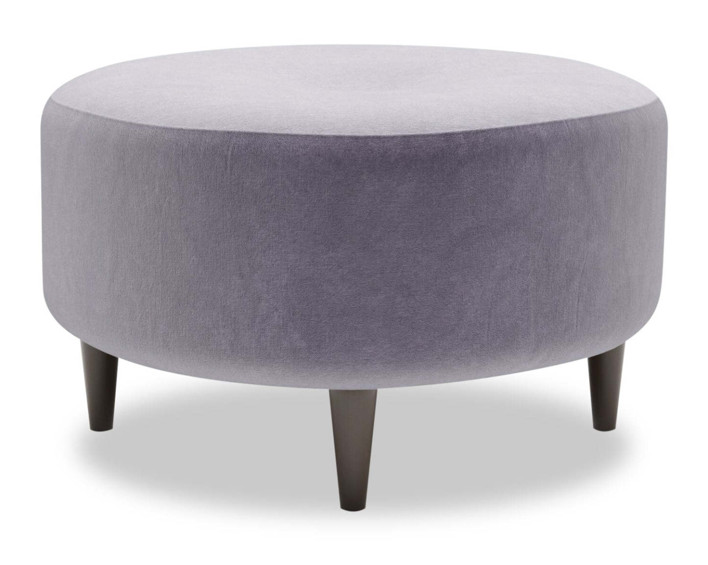 Fabriqué au Canada Sofa Lab personnalisable Pouf en tissu velours The Curve 31 - Gris granite | Pouf The Curve de Sofa Lab de 31 po fabriqué au Canada en tissu de velours - gris Granite Grey | CURV3388