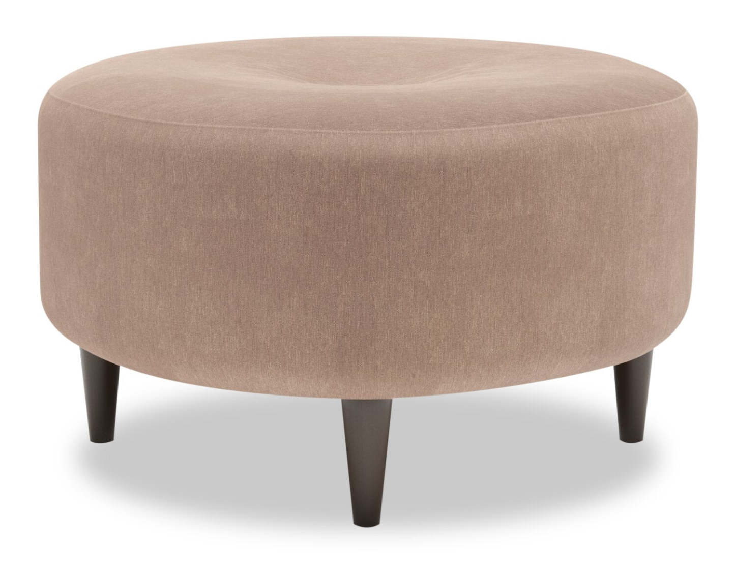 Pouf The Curve 31 en tissu aspect lin - Pax Wicker Brown | Fabriqué au Canada | CURV3349