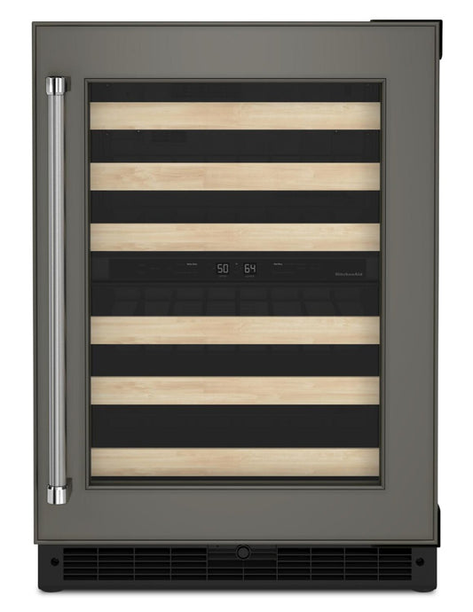 Réfrigérateur à vin KitchenAid de 5 pi³ et de 24 po sous le comptoir - panneau personnalisable - KUWR214KPA | KitchenAid 24 5 Cu. Ft. Undercounter Wine Refrigerator - Panel Ready - KUWR214KPA