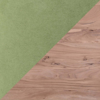 Miya 5pc Dining Set with Table & 4 Chairs, Live Edge, Acacia Wood, Metal, 60W - Moss Green | Ensemble de salle à manger Miya 5 pièces avec table de 60 po et 4 chaises, bordure Live Edge, en bois d'acacia et métal - vert mousse