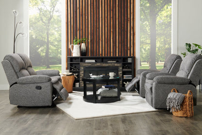 Meuble pour téléviseur Lappland de 70 po avec foyer électrique, rangement et système de gestion des câbles pour téléviseurs jusqu’à 80 po - noir