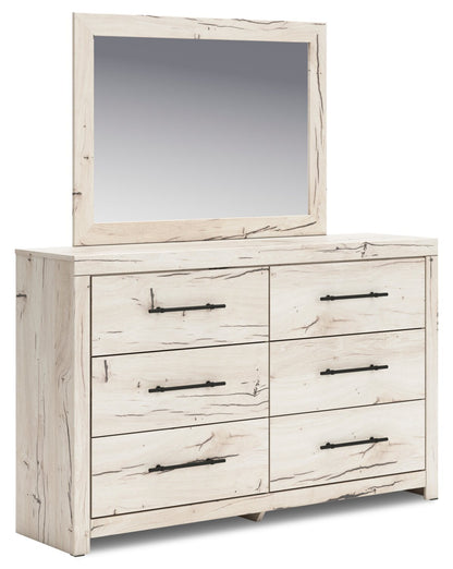 Commode à 6 tiroirs pour chambre à coucher Derekson, 58,7 L x 36,5 H - Blanc rustique | Commode de chambre à coucher Derekson de 58,7 po (L) x 36,5 po (H) à 6 tiroirs - blanc rustique