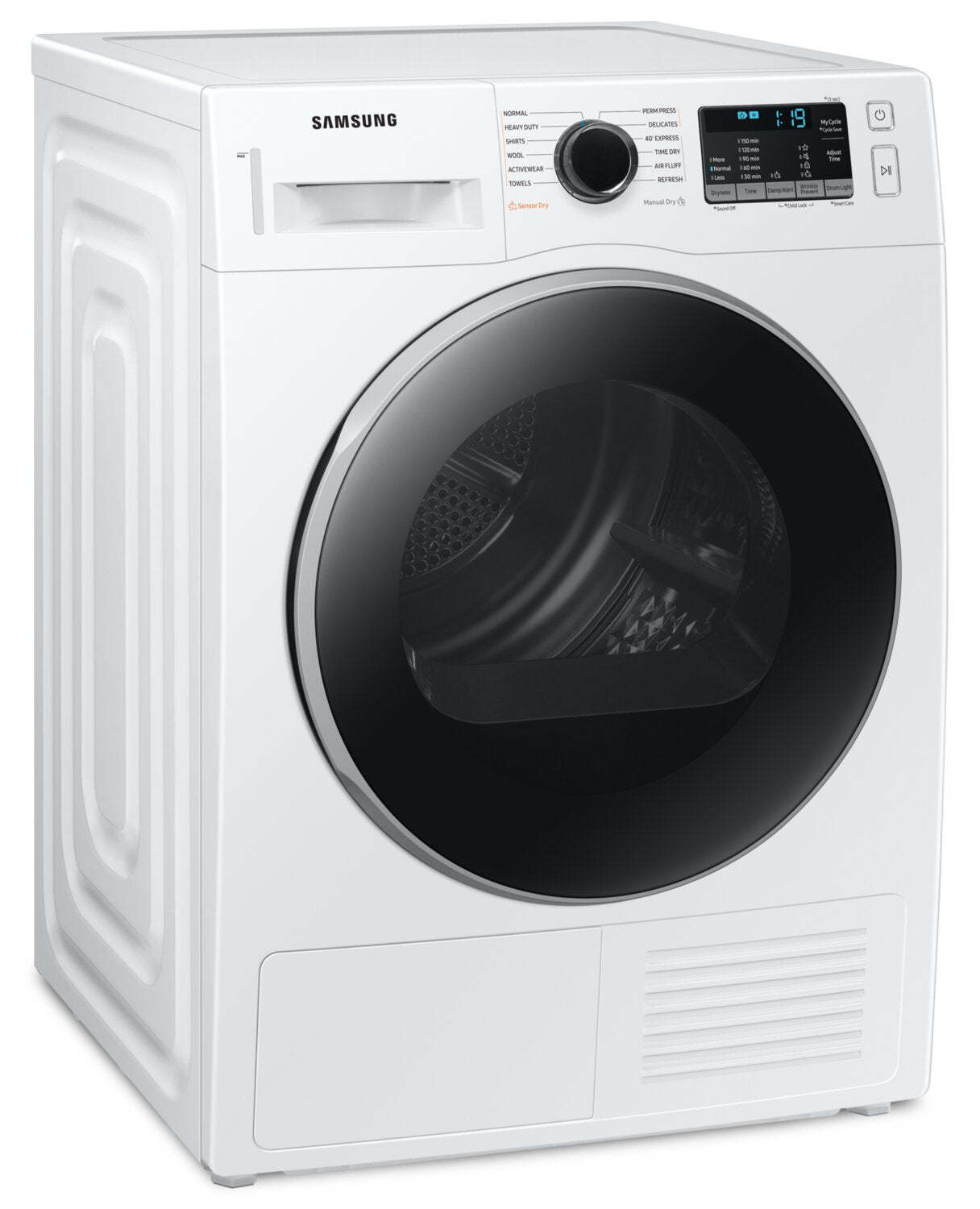 Sécheuse électrique Samsung de 24 po et de 4 pi³ - blanche - superposable - DV25B6800HW/AC | Samsung 24 4 Cu. Ft. Electric Dryer - White - Stackable - DV25B6800HW/AC