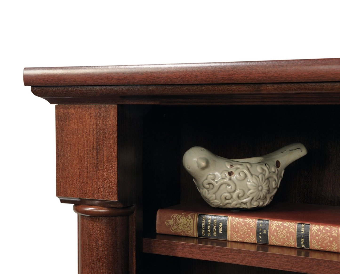 Bureau Palladia de 59,49 po avec crédence et rangement - cerisier raffiné