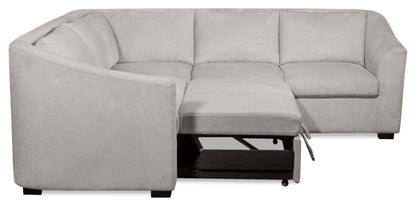 Canapé-lit sectionnel Envy 2 pièces orienté vers la gauche en tissu chenille - Gris brouillard | Canapé-lit sectionnel gauche Envy 2 pièces en tissu de chenille - gris brouillard