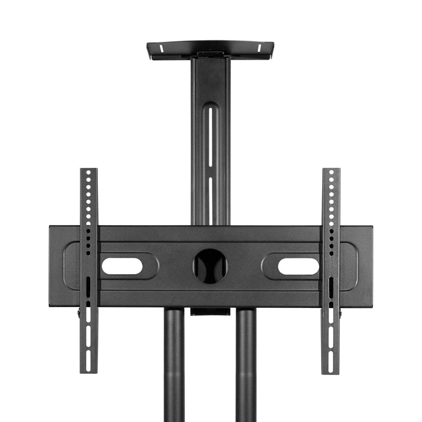 Chariot mobile pour téléviseur Kanto MTM65PL à hauteur réglable avec tablette réglable pour téléviseurs de 40 à 70 pouces, noir | Kanto MTM65PL Chariot mobile à hauteur réglable avec étagère réglable - noir | MTM65PLB