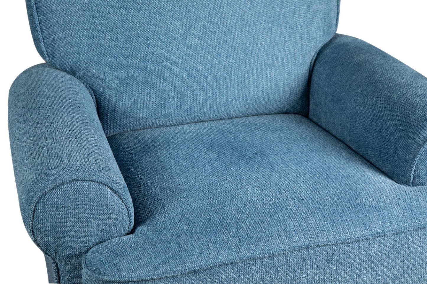 Fauteuil pivotant, coulissant et inclinable Bevin de 34,4 po en tissu de chenille - bleu