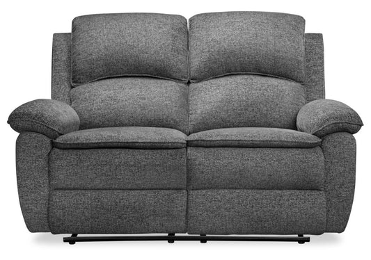 Chandler 60 Chenille Fabric Power Reclining Loveseat - Grey | Causeuse à inclinaison électrique Chandler de 60 po en tissu de chenille - gris