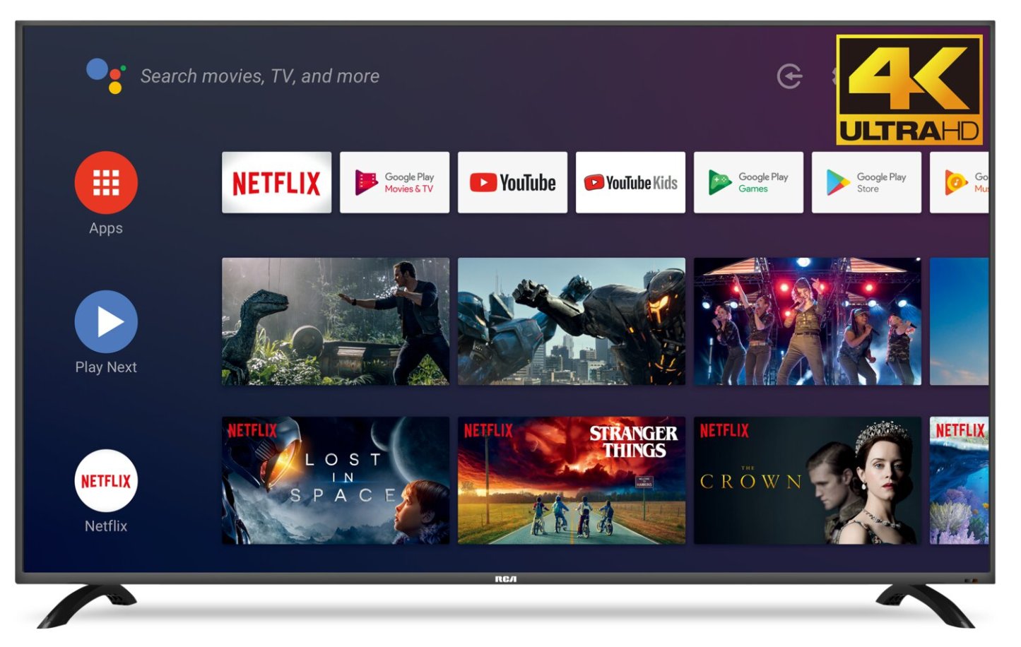 Téléviseur intelligent RCA HDR 4K de 65 po avec GoogleTVMC