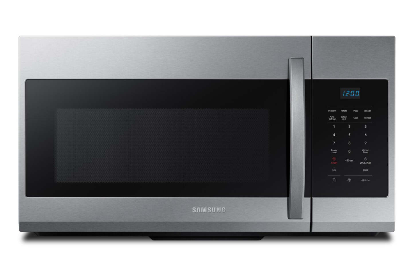 Samsung 1,7 Cu. Fort. Micro-ondes à grande portée avec 300 CFM et cuisson et réchauffage automatiques - Acier inoxydable -… | Quatre à micro-ondes à hotte intégrée Samsung de 1,7 pi³ avec 300 pi³/min, Wi-Fi et cuisson et réchauf…