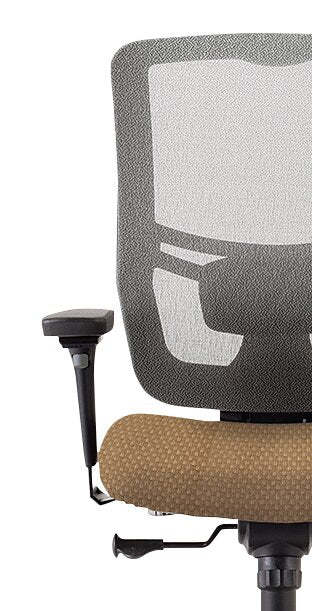 Tempur-Pedic Dante 26.4 Chaise de bureau - Beige avec dossier en maille | Chaise de bureau Dante de Tempur-Pedic de 26,4 po - beige avec dossier à mailles