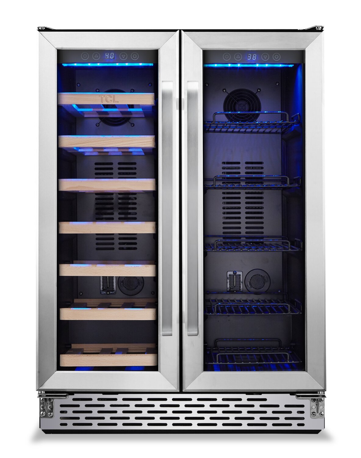 TCL 23.4 5.3 Cu. Ft. Dual-Zone Wine Cooler - Stainless Steel - B422D-CA | Refroidisseur à vin TCL de 5,3 pi3 et de 23,4 po à 2 zones - acier inoxydable - B422DCA | TCLB442D