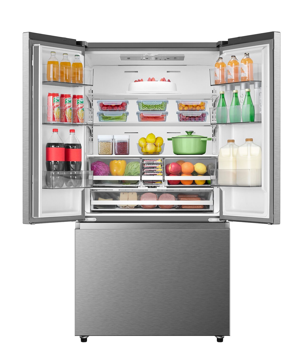 Réfrigérateur Hisense de 22,5 pi³ et de 36 po à portes françaises - acier inoxydable - RF225A3CSE | Hisense 36 22,5 Cu. Ft. French-Door Refrigerator - Stainless Steel - RF225A3CSE