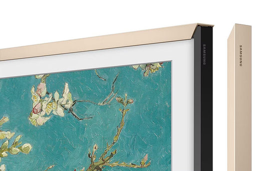 Cadre décoratif personnalisable pour téléviseur « The Frame » de 43 po de Samsung - sable doré biseauté