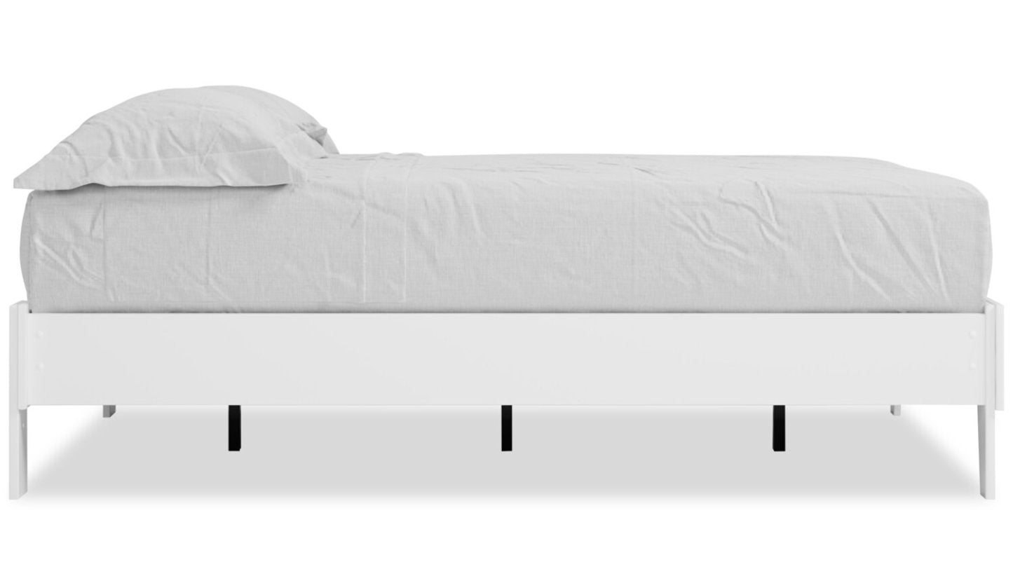 Wolf Platform Bed, White - Full Size | Lit plateforme Wolf, blanc - format lit double