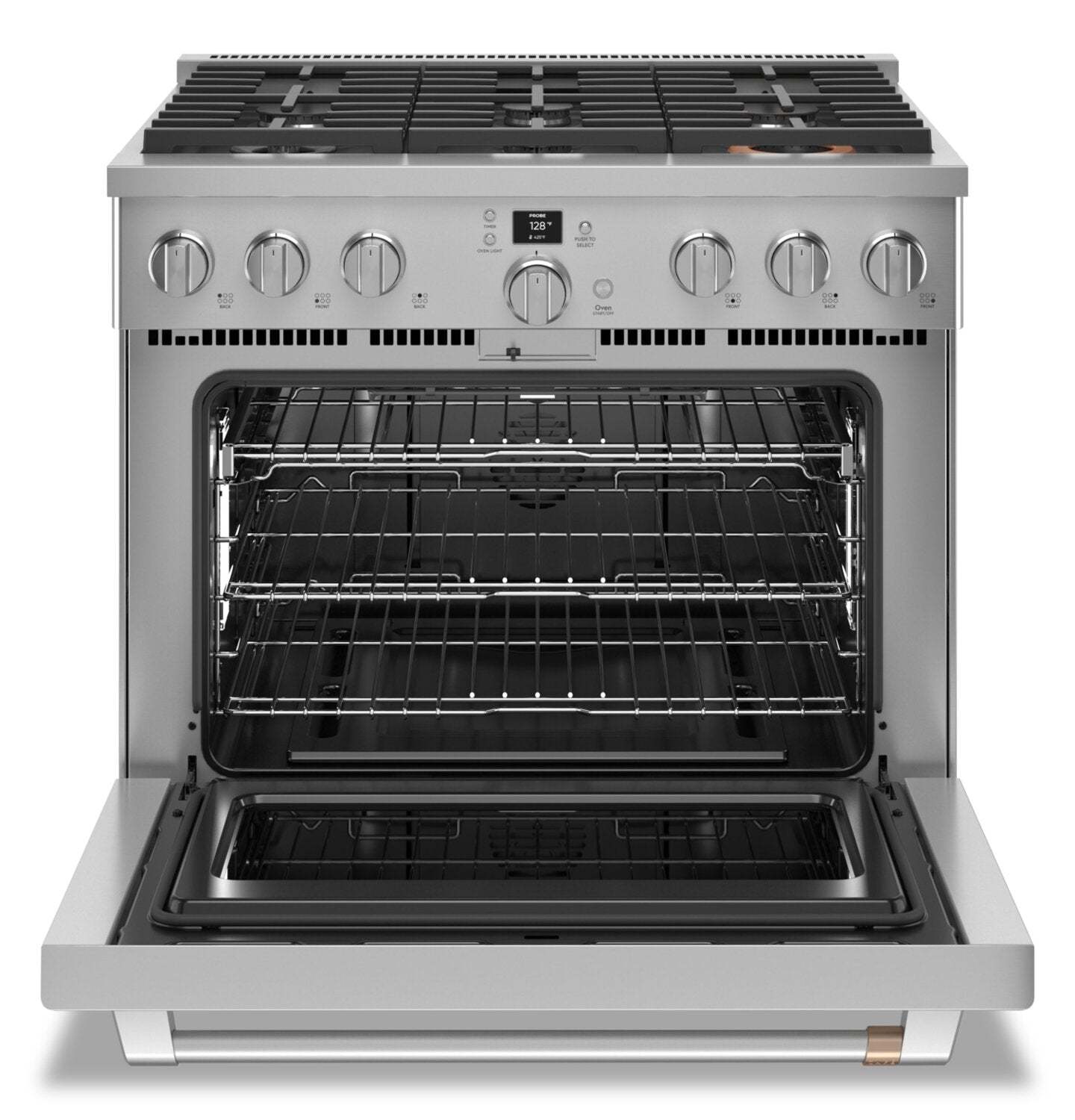 Cuisinière intelligente à gaz Café de 6,2 pi³ avec convection européenne véritable et grilles autone…