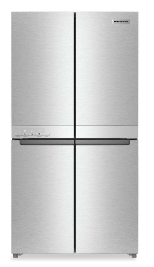 Réfrigérateur KitchenAid de 36 po et de 19,4 pi³ à portes françaises - acier inoxydable - KRQC506MPS | KitchenAid 36 19,4 Cu. Fort. Réfrigérateur à portes françaises - Acier inoxydable - KRQC506MPS