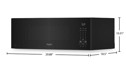 Tourbillon 1,1 Cu. Fort. Micro-ondes intelligent à profil bas - Noir - YWMML5530RB | Quatre à micro-ondes à hotte intégrée intelligente à profil bas Whirlpool de 1,1 pi3 - noir - YWMML5530RB | YWMML5RB