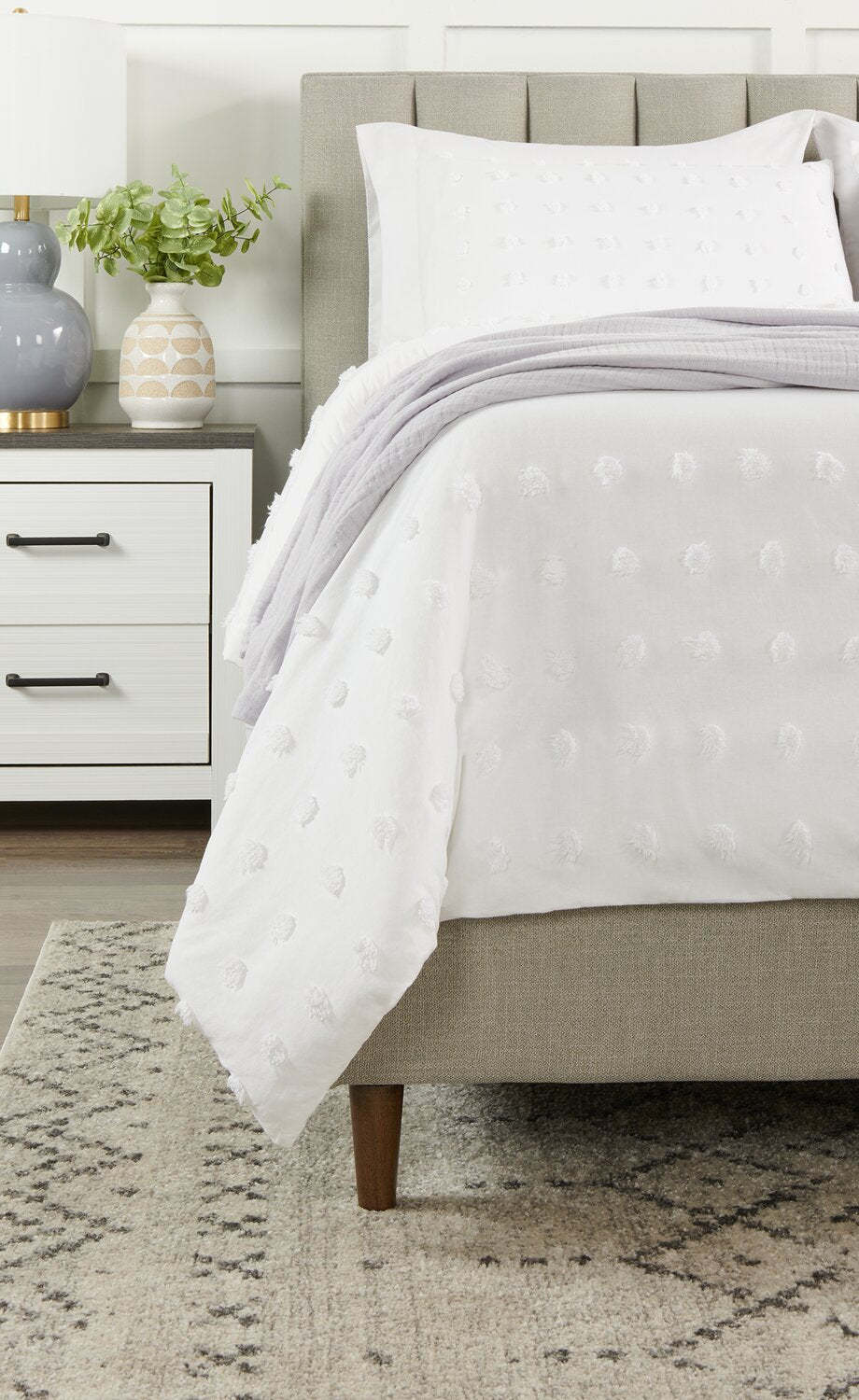 Couverture en coton à 4 épaisseurs pour très grand lit Veranda &amp; Grove - Gris | Couverture Veranda &amp; Grove en coton à 4 canapés pour très grand lit - grise