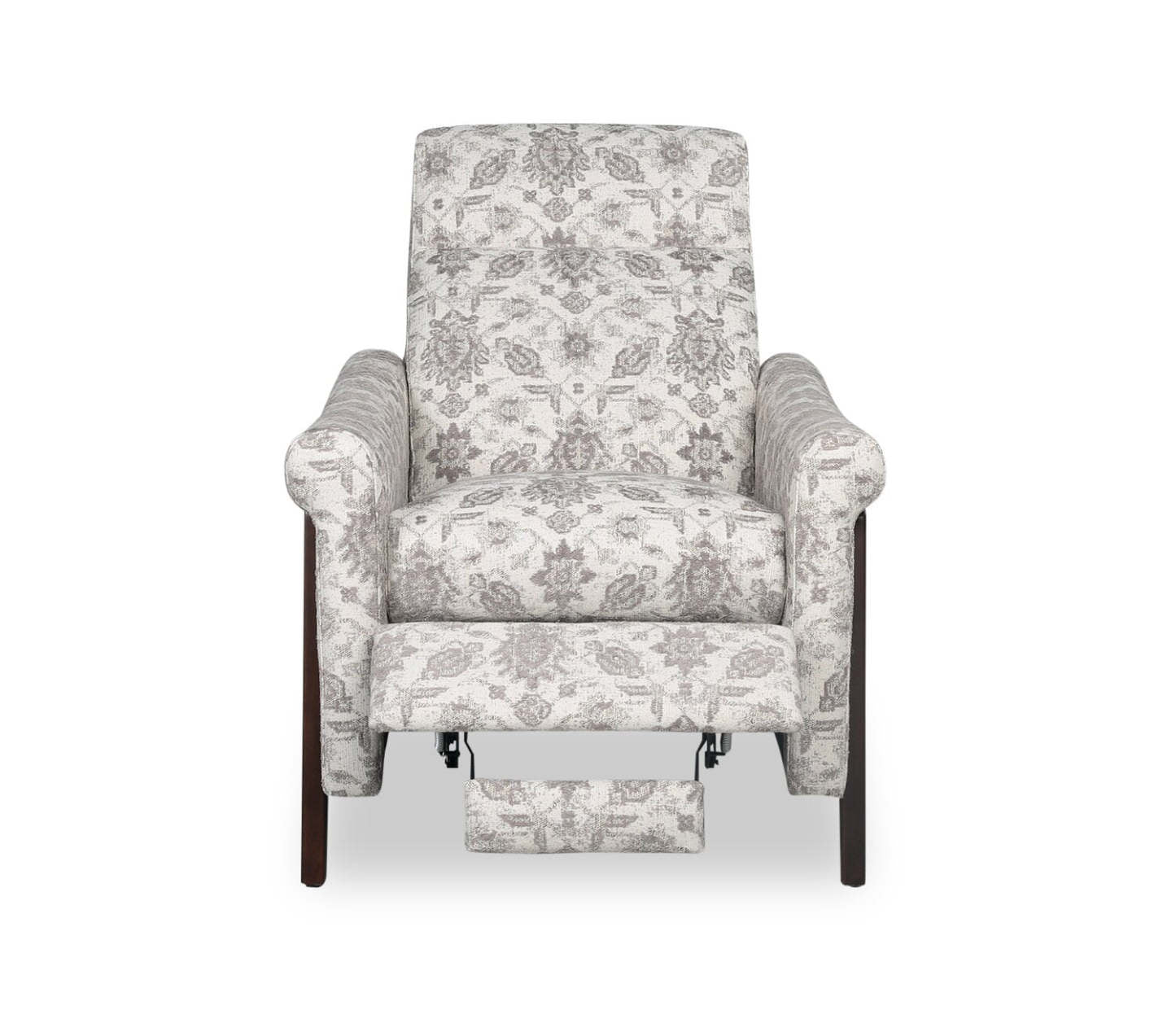 Fauteuil à inclinaison par poussée Mallie de 32 po en tissu chenille - ardoise multicolore Limbu