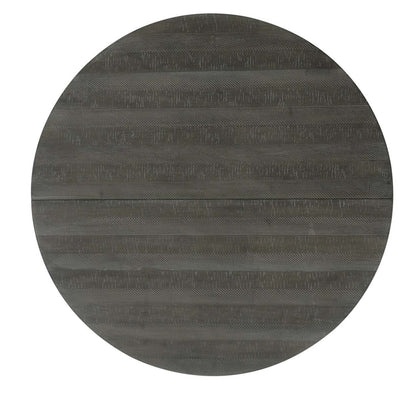 Ensemble de salle à manger Alto 7 pièces avec table ronde, rallonge de 48 po à 66 po (L), base à tréteaux et 6 chaises - gris