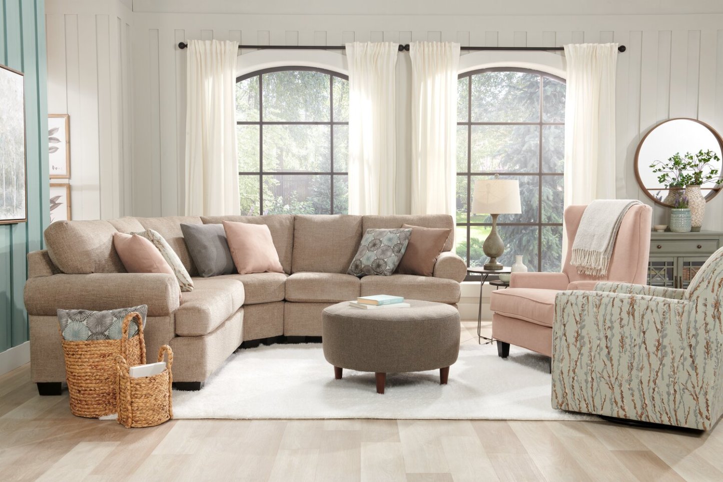 Canapé Lab Roll LAF Causeuse - Luxe Taupe | Causeuse de gauche Roll de la collection Sofa Lab - Luxe Taupe | RO232893