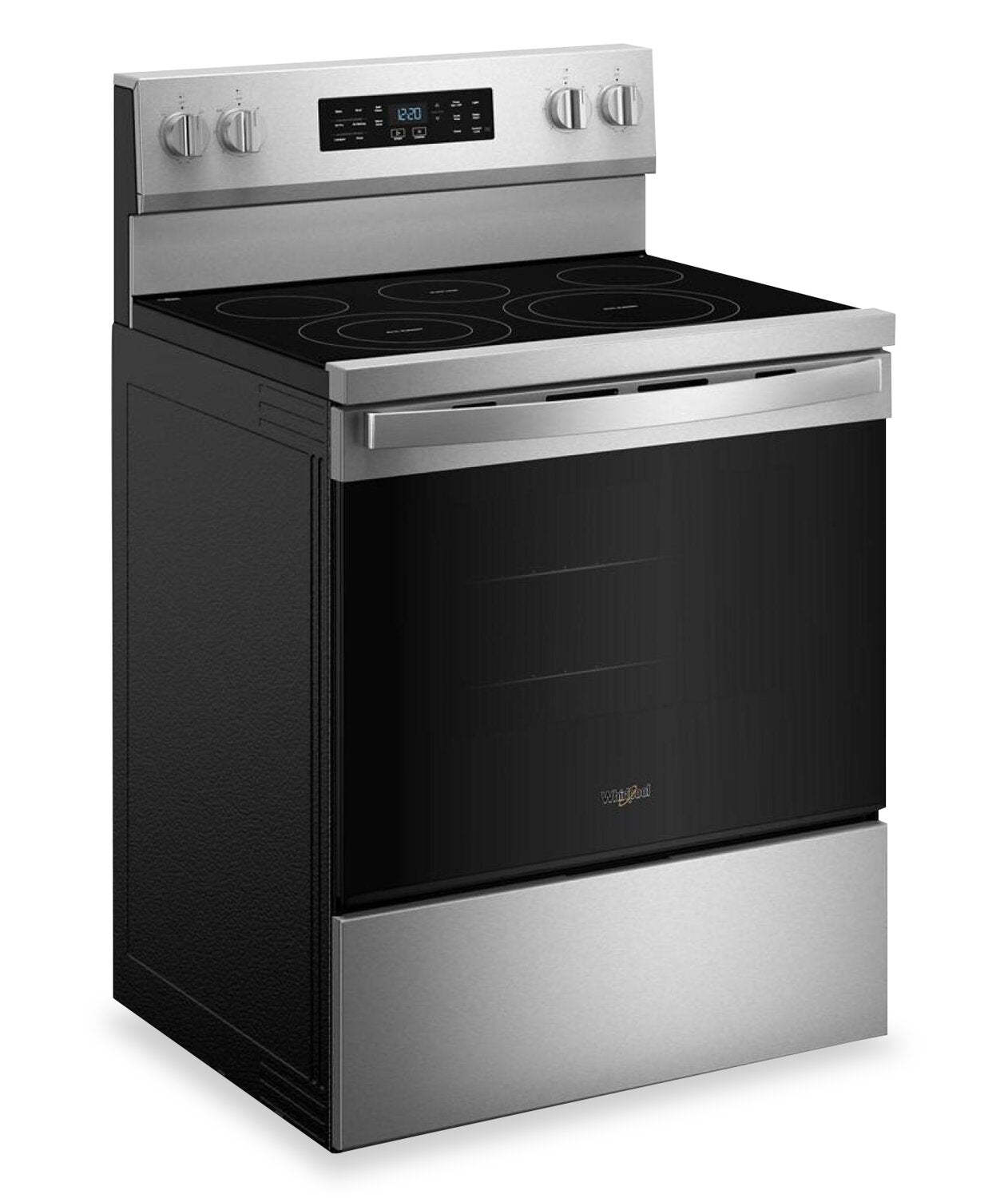 Cuisinière électrique Whirlpool de 5,3 pi3 avec cuisson à air – acier inoxydable résistant aux traces de doigts - YWFES5730SZ