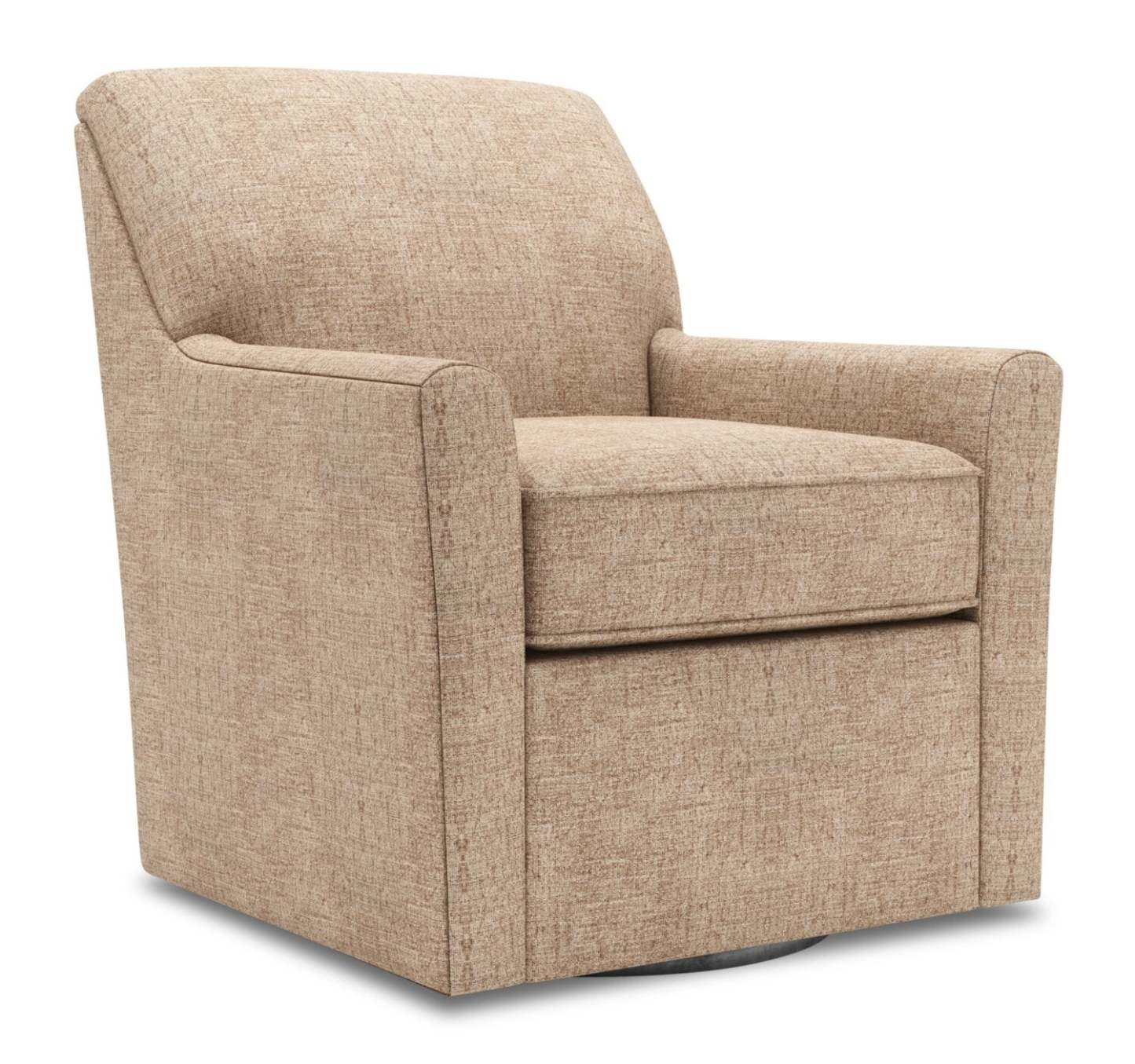 Fauteuil d'appoint pivotant personnalisable Sofa Lab de 31 po fabriqué au Canada en tissu chenille - taupe Luxury Taupe | SWIV2893