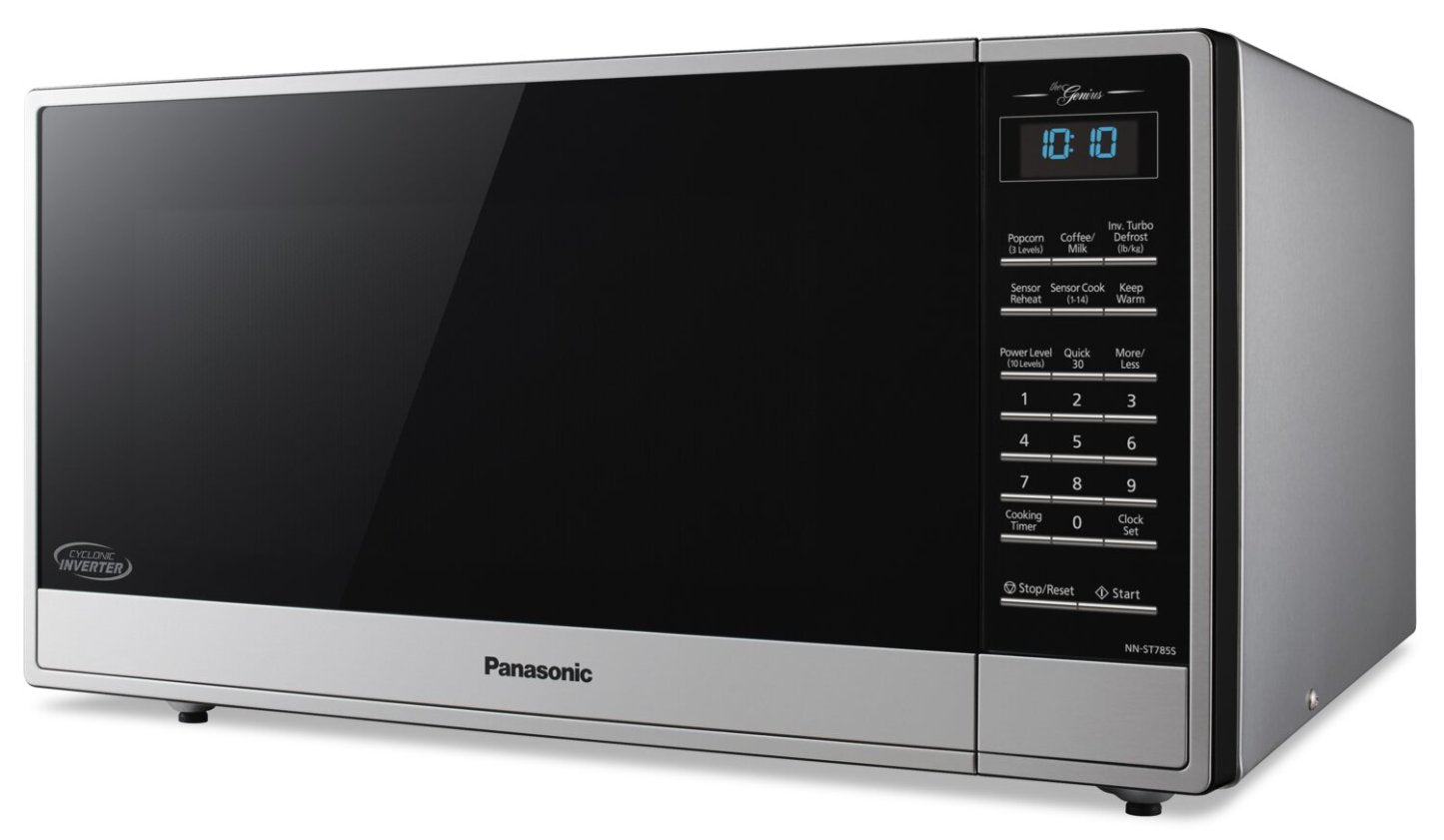Panasonic 1,6 Cu. Fort. Micro-ondes de comptoir de 1 200 W avec inverseur cyclonique - NNST785SC | Quatre à micro-ondes de comptoir Panasonic de 1,6 pi3 avec une puissance de 1200 W et la technologie InverterMC cyclonique - NNST785SC | NNST785C
