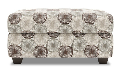 Fabriqué au Canada Pouf de rangement personnalisable Sofa Lab The Trunk 39 en tissu - Pierre multicolore | Pouf de rangement The Trunk de Sofa Lab de 39 po fabriqué au Canada en tissu - Pierre multicolore | TRUN1158