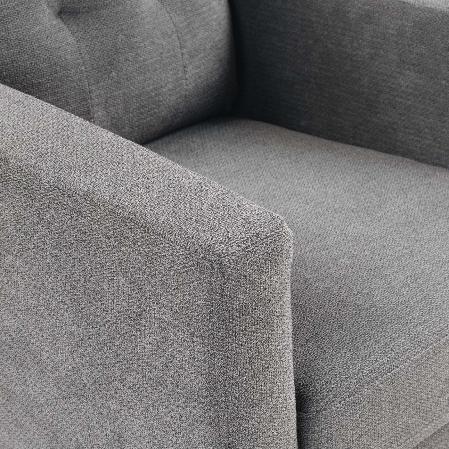 Chaise en tissu Cosmo 34 avec coussin de dossier capitonné - Charbon | Fauteuil Cosmo de 34 po en tissu avec coussin de dossier capitonné - anthracite