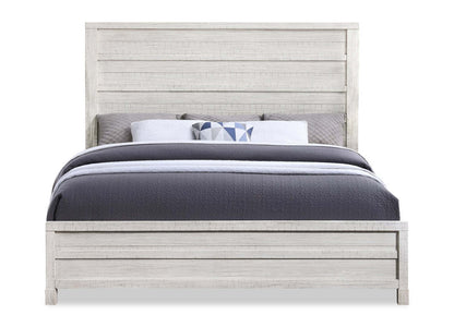 Lit à panneaux Haven avec tête de lit et cadre de lit, blanc - format très grand lit | Lit à panneaux Haven avec tête de lit et cadre, blanc - Très grand lit