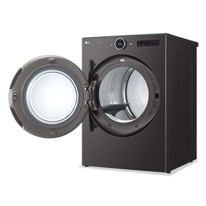 Sécheuse électrique intelligente LG de 7,4 pi³ avec vapeur - acier noir - superposable - DLEX6700B | LG 7.4 Cu. Ft. Smart Electric Dryer with Steam - Black Steel - Stackable - DLEX6700B