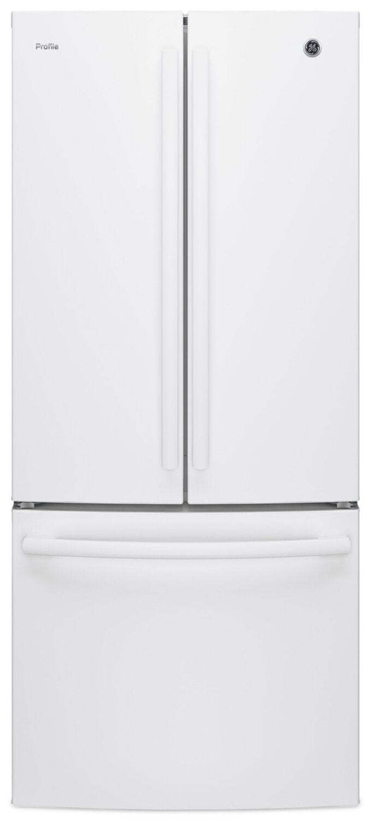 Réfrigérateur Profile de 30 20,8 pi³ à portes françaises - blanc - PNE21NGLKWW | Profil 30 20,8 Cu. Fort. Réfrigérateur à portes françaises - Blanc - PNE21NGLKWW