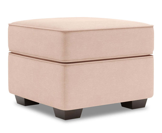 Fabriqué au Canada Canapé personnalisable Lab Roll 24 en tissu d'apparence lin - Pax Rose Rose | Pouf Roll de Sofa Lab de 24 po fabriqué au Canada en tissu d'apparence lin - rose Pax Rose | RO803249