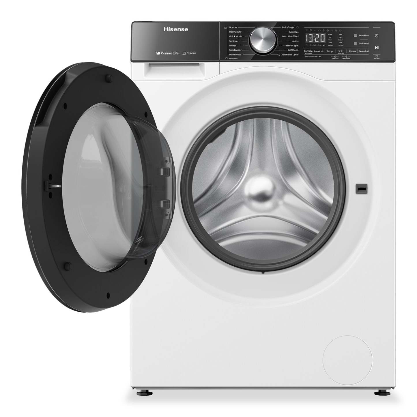 Laveuse Hisense à chargement frontal de 3,1 pi3 et de 24 po avec lavage à la vapeur - blanche - WF5S2845BW | Hisense 24 3.1 Cu. Ft. Front Load Washer with Steam Wash - White - WF5S2845BW