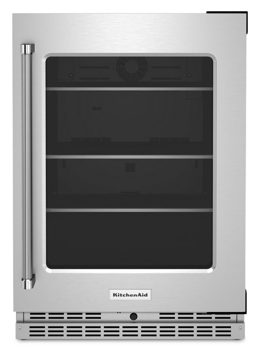 Réfrigérateur KitchenAid de 24 po et de 5,2 pi³ sous le comptoir - acier inoxydable - KURR314KSS | KitchenAid 24 5.2 Cu. Ft. Undercounter Refrigerator - Stainless Steel - KURR314KSS