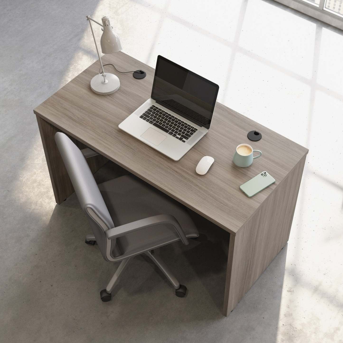 Affirm 47.17 Commercial Grade Office Desk - Hudson Elm|Bureau Affirm de 47,17 po de qualité commerciale - orme Hudson