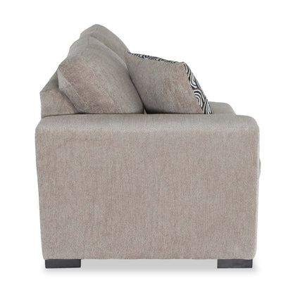 Fabriqué au Canada, canapé-lit sectionnel enveloppant Legend 2 pièces en tissu de chenille orienté à droite - beige platine