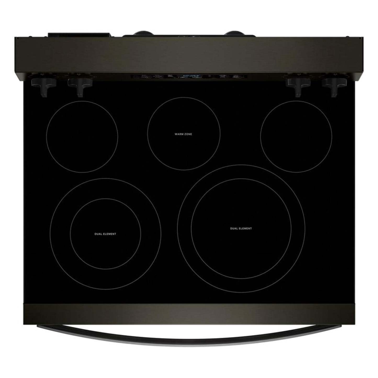 Cuisinière électrique Whirlpool de 5,3 pi3 avec cuisson à air – noir sur acier inoxydable - YWFES5730SV | Bain à remous 5,3 Cu. Fort. Cuisinière électrique avec cuisson à l'air - Noir sur acier inoxydable - YWFES5730SV