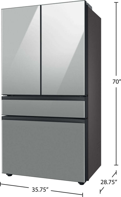 Réfrigérateur 4 portes BESPOKE Samsung de 22,8 pi³ et de 36 po de profondeur comptoir - acier inoxydable - RF23BB8600QLA…