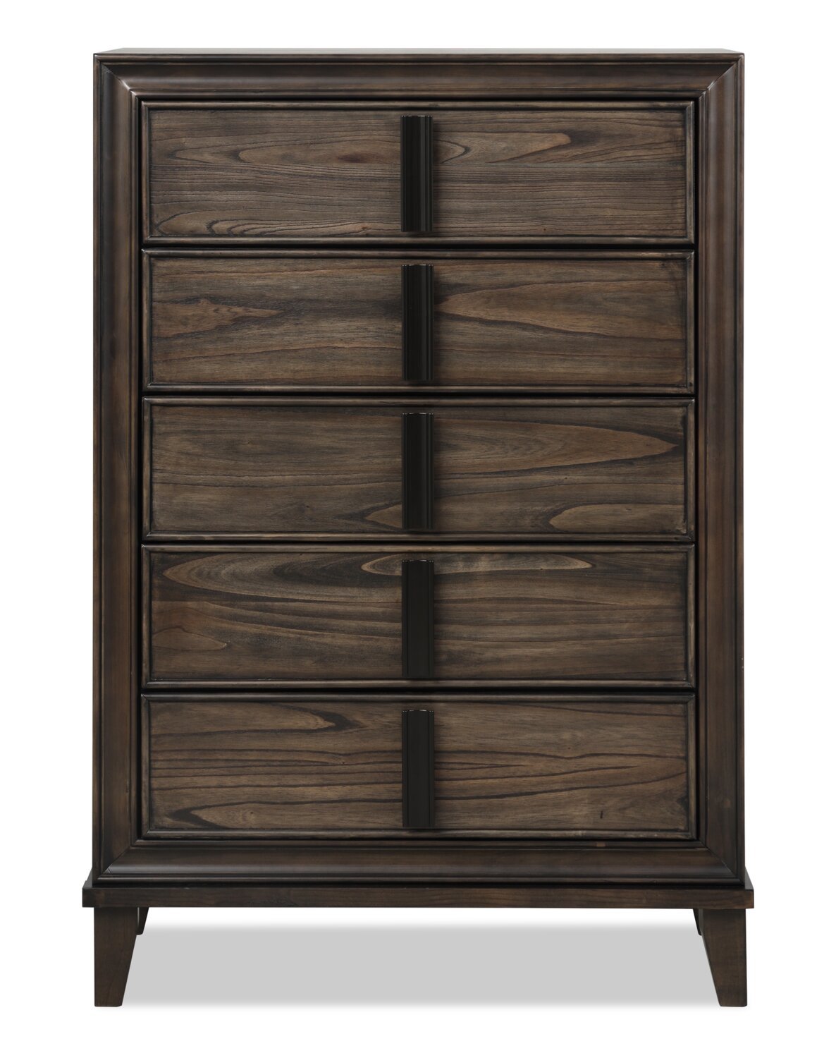 Commode de chambre à coucher Kane, 5 tiroirs, 35,4 L x 53 H - Marron | Commode verticale Kane de 35,4 po (L) x 53 po (H) à 5 tiroirs pour la chambre à coucher - brune