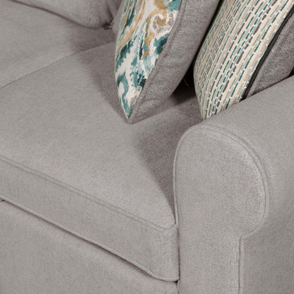 Scott Living Canapé-lit sectionnel Haven 2 pièces orienté vers la gauche en tissu chenille avec méridienne de rangement - Gris | Canapé-lit sectionnel de gauche Haven de Scott Living 2 pièces en tissu de chenille avec fauteuil long de rangement - gris