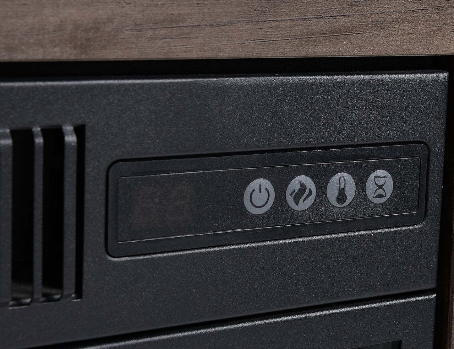 Ollie 60 Electric Fireplace TV Stand with Storage and Cable Management for TVs up to 65- Grey|Meuble pour téléviseur Ollie de 60 po avec foyer électrique, rangement et système de gestion des câbles pour téléviseurs jusqu’à 65 po - gris