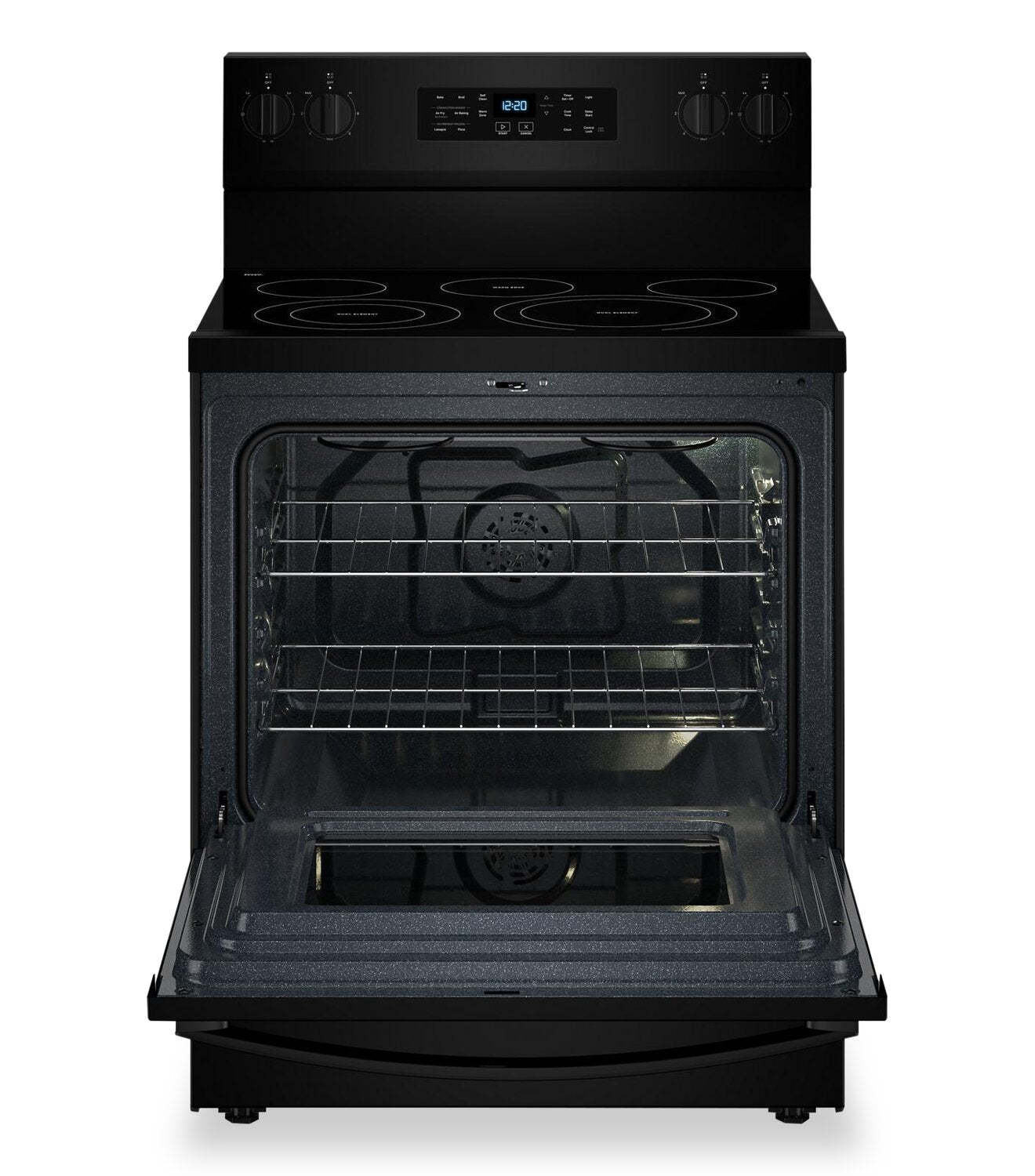 Cuisinière électrique Whirlpool de 5,3 pi3 avec friture à air sans préchauffage - noire - YWFES5030RB | Bain à remous 5,3 Cu. Fort. Cuisinière électrique sans préchauffage pour friture à air - Noir - YWFES5030RB | YWFES5RB