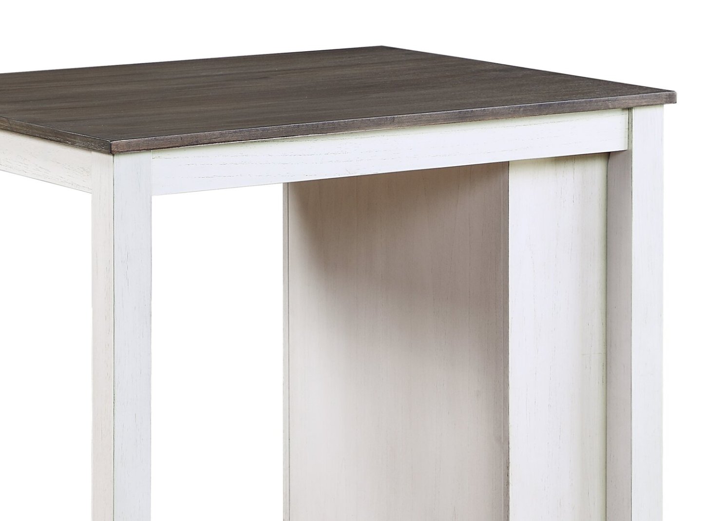 Lane 3pc Counter-Height Dining Set with Table & 2 Chairs, Built-in Shelves & USB, 36.5W - White | Ensemble de salle à manger Lane 3 pièces de hauteur comptoir avec table de 36,5 po (L), tablettes et port USB intégrées, et 2 chaises - blanc