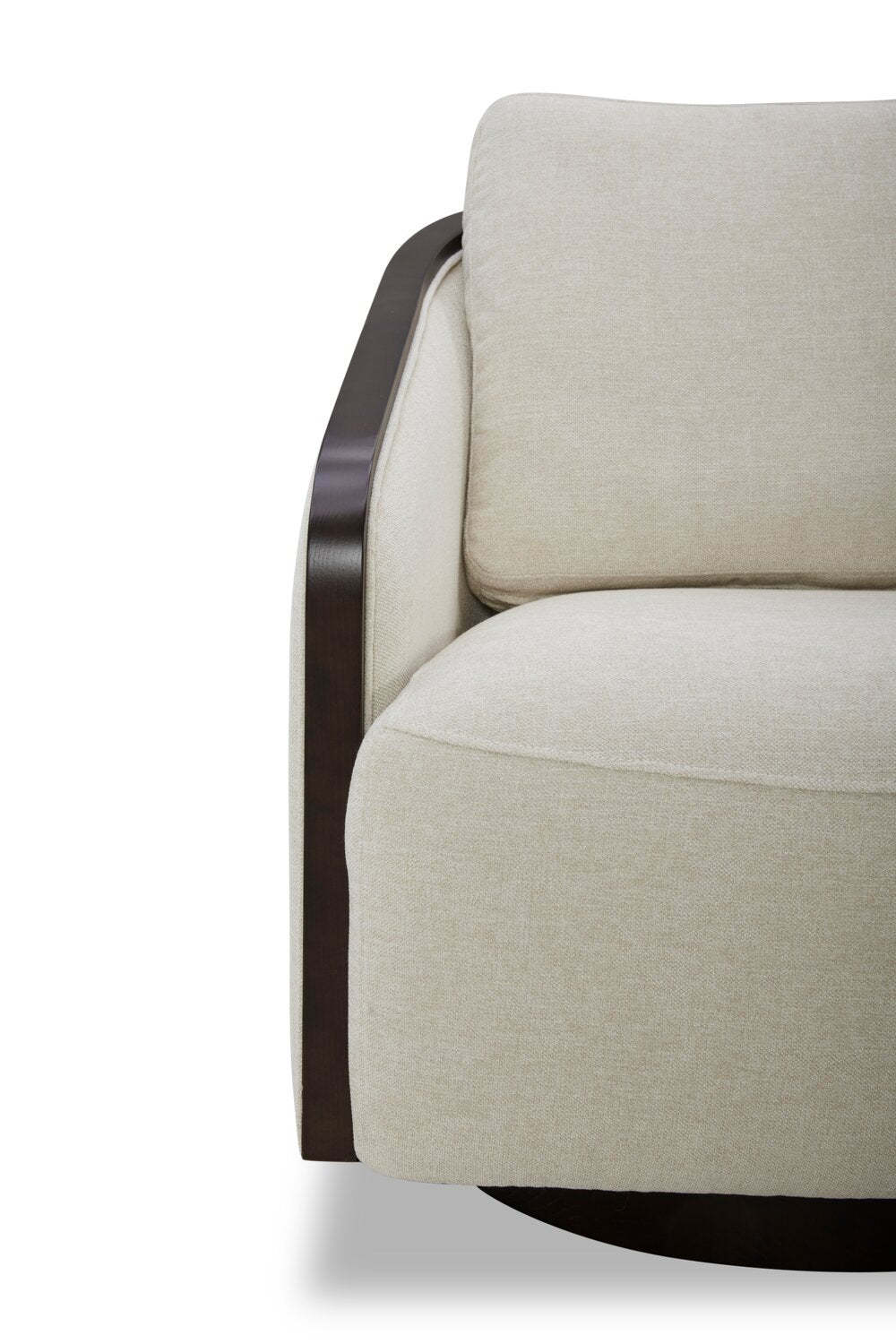 Fauteuil d'appoint pivotant Dolce - Taupe | Fauteuil d'appoint pivotant Dolce - taupe | DOLCTPAC