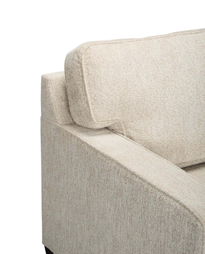 Made in Canada Lennox 35 Chenille Fabric Chair with Reversible Cushions and Track Arms - Taupe | Fauteuil Lennox de 35 po fabriqué au Canada en tissu de chenille avec coussins réversibles et accoudoirs rectilignes - taupe